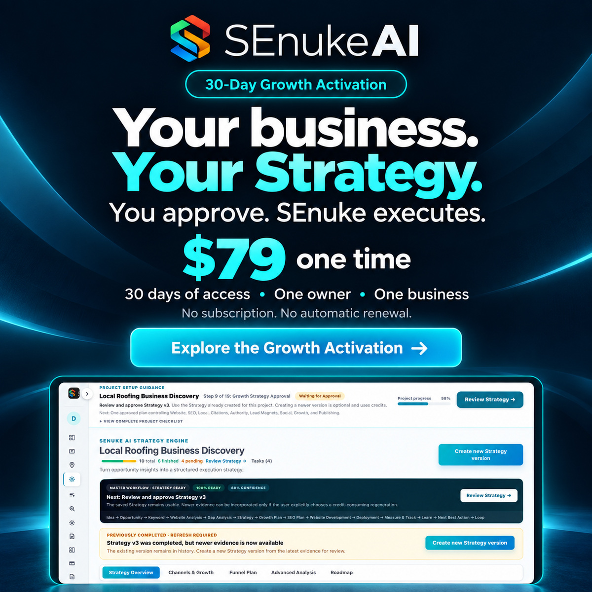 SEnuke AI LinkedIn creative preview
