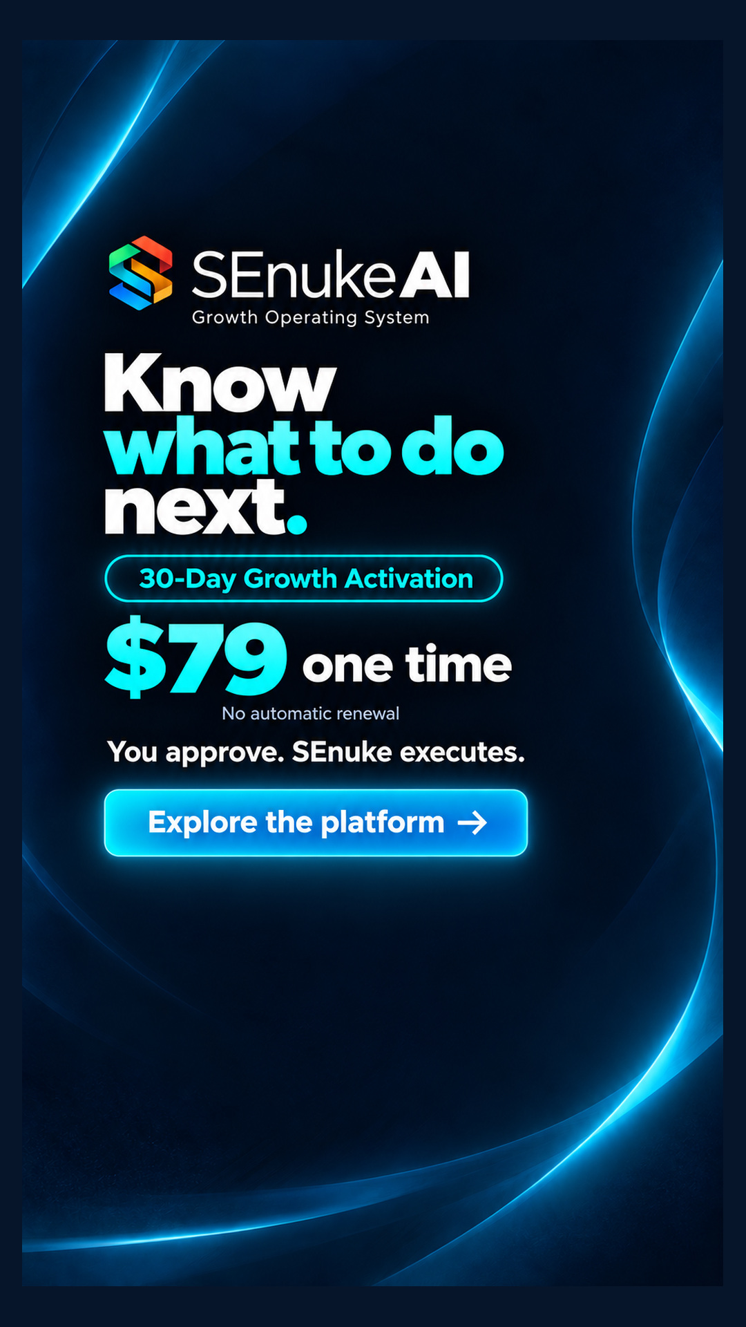 SEnuke AI TikTok creative preview