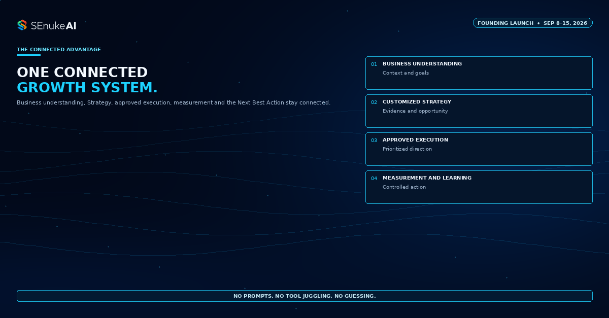 SEnuke AI LinkedIn promotional graphic